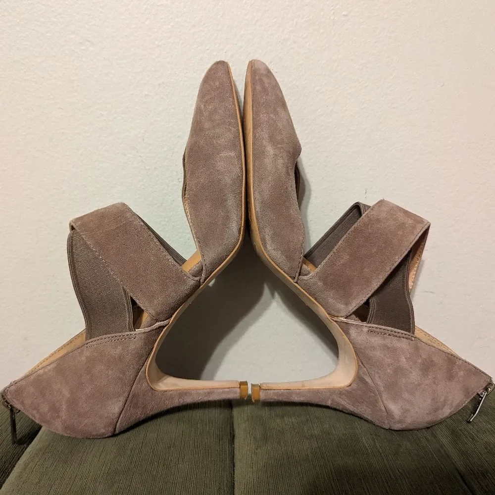 Corso Como Collette Suede Taupe Tan Dress Pumps Heels sz 7.5